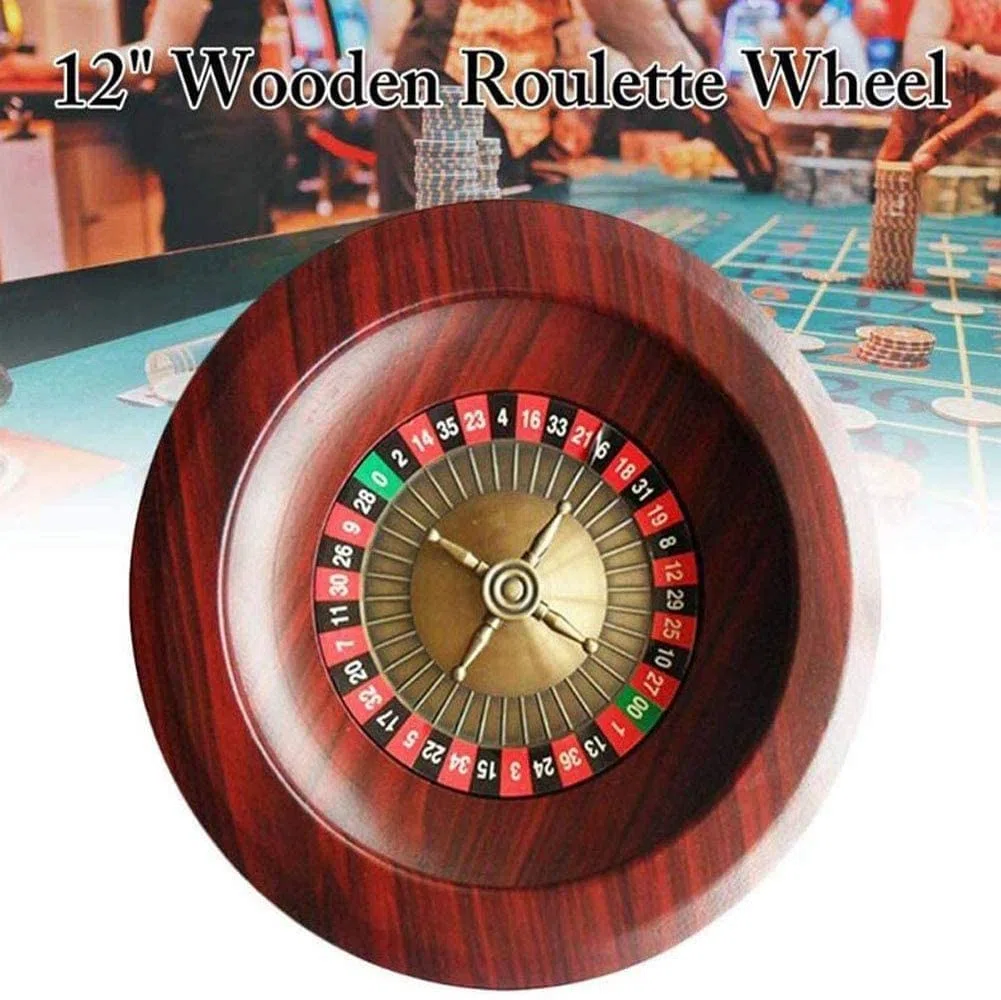Jeu De Roulette À Roue De 12 Pouces, Jeu De Casino, Divertissement, Plateau Tournant, Jeux De Table De Loisirs, Jeu De Roulette for Adultes, Accessoire De Jeu De Table De Roulette