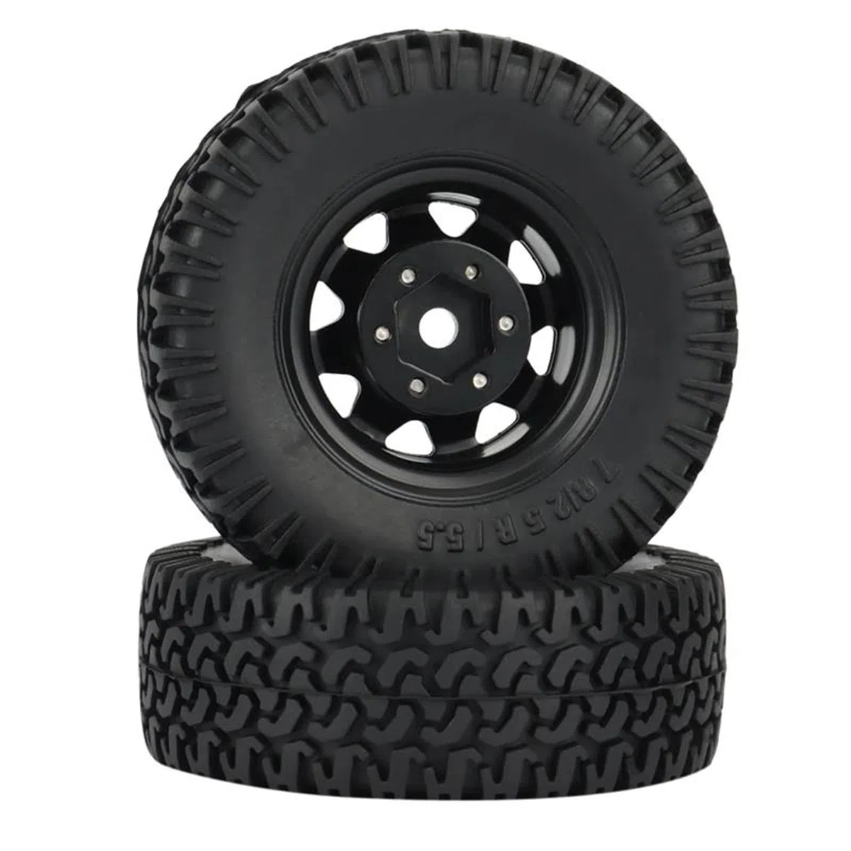 RC Pneus Jante Compatible avec Axial Jr 90069 D90 TF2 pour Tamiya CC01 LC70 pour MST 1/10 RC Crawler Car Lot De 4 Pneus De Jante De Roue À pour Talon en Métal 1,55