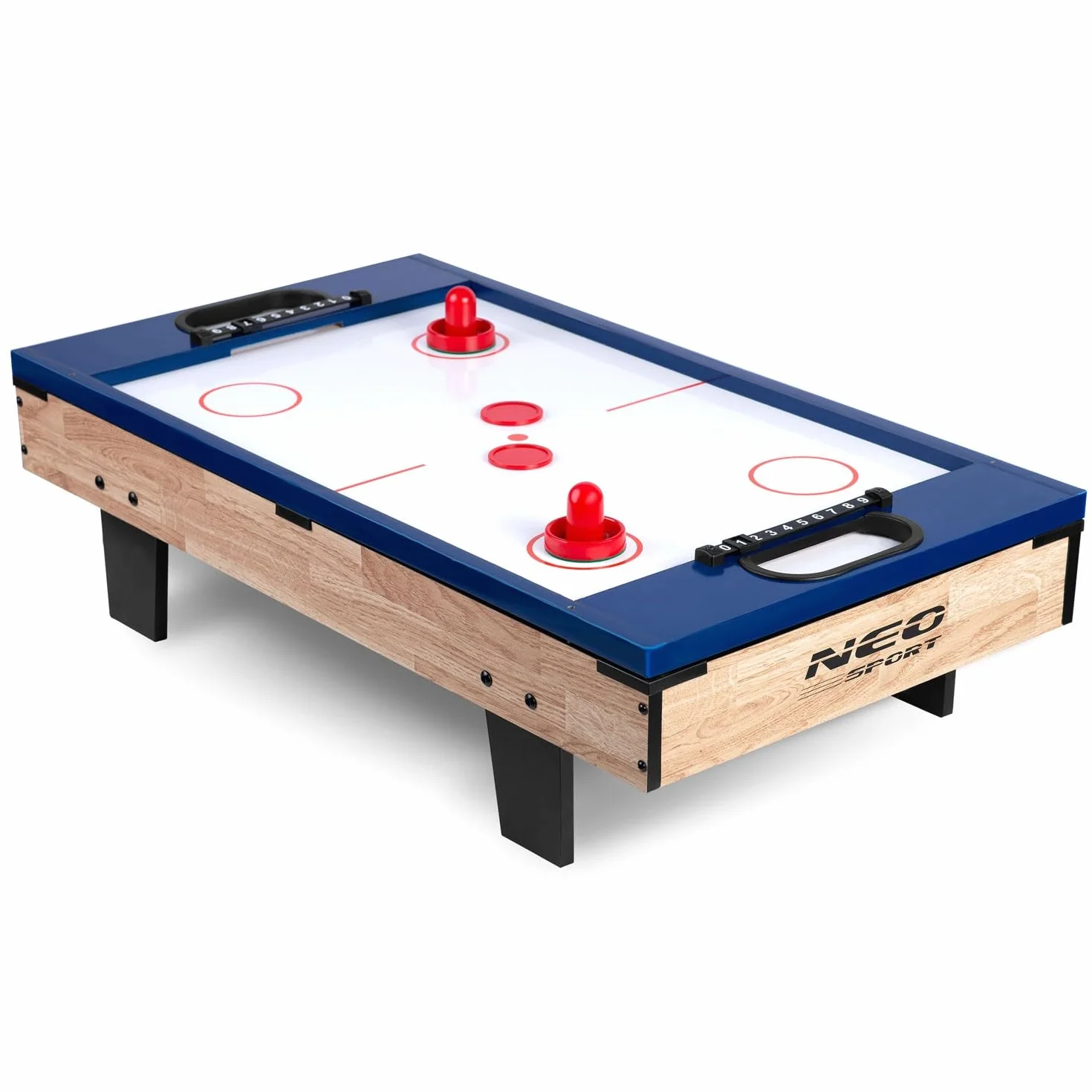 Neo-Sport Table de Jeu 4 en 1, Jeux de Baby-Foot, Hockey sur air, Billard, ping-Pong, 43 x 82 x 32 cm