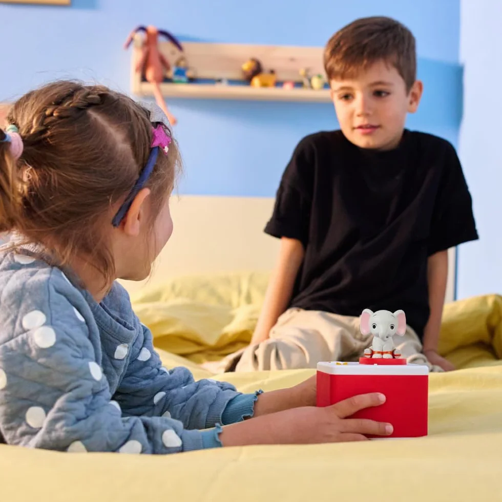 FABA - Histoires Blanches - Histoires pour Enfants, Caisse Audio avec Personnage sonore Ele l'éléphant, Jeu éducatif, Contenu à partir de 3 Ans