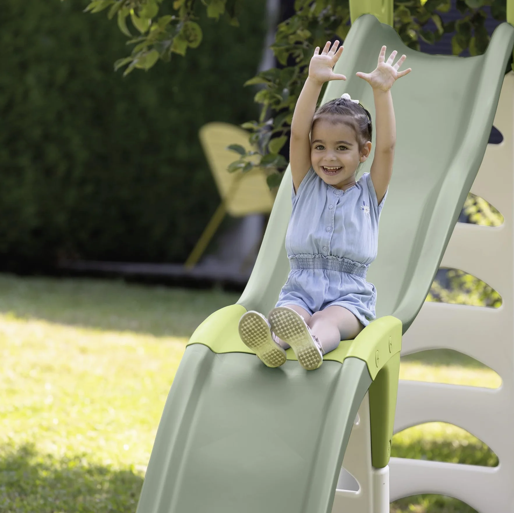 Smoby Life - Toboggan Super Megagliss - Evolutif 2 en 1 - Glisse de 170 à 360 cm - Echelle avec Mains Courantes, Marches Antidérapantes - Matière Recyclée - A Partir de 2 Ans - Fabrication Française