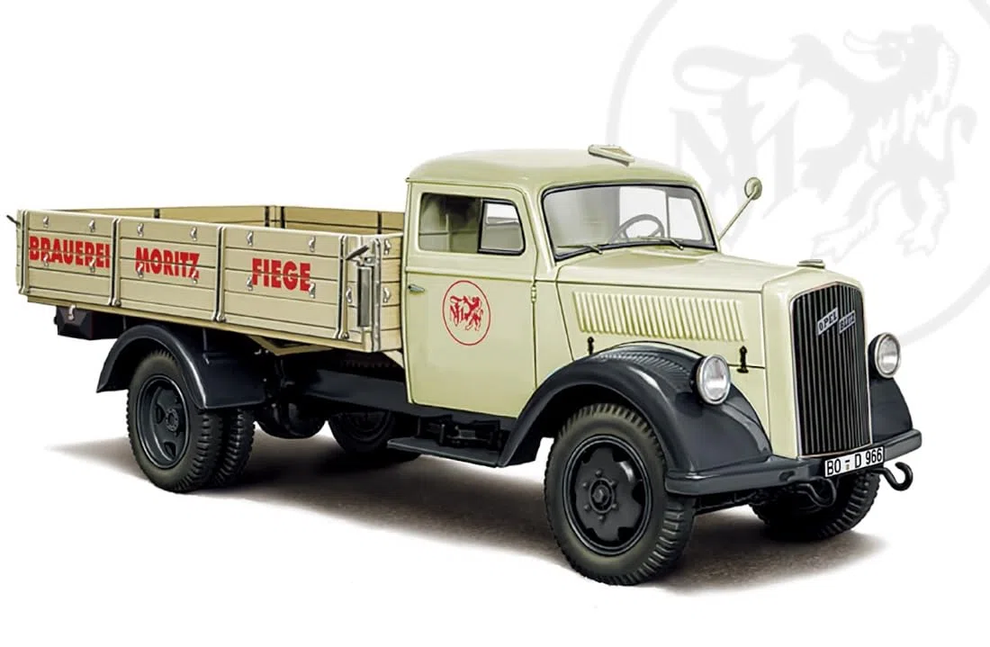 Italeri 3960 1:24 Camion Opel Blitz-modélisme, modèle de Sol, Bricolage, Passe-Temps, Coller, kit Plastique, détaillé, Mult, IT3960, Couleur moulée