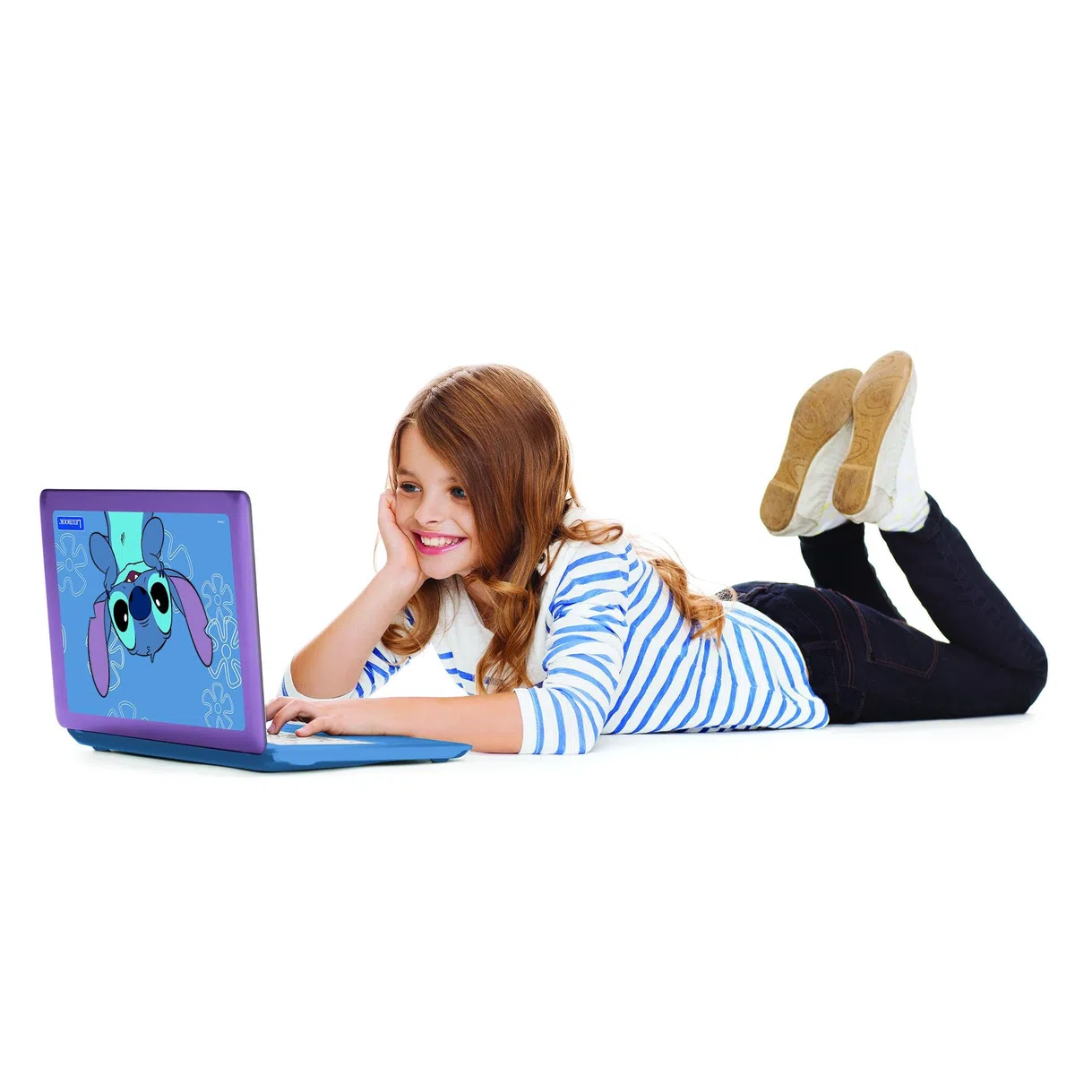 Lexibook, Disney Stitch Ordinateur Éducatif Enfant, JC599Di1LXB | Anglais/Français, 170 activités, Grand écran, Jeux éducatifs et musique
