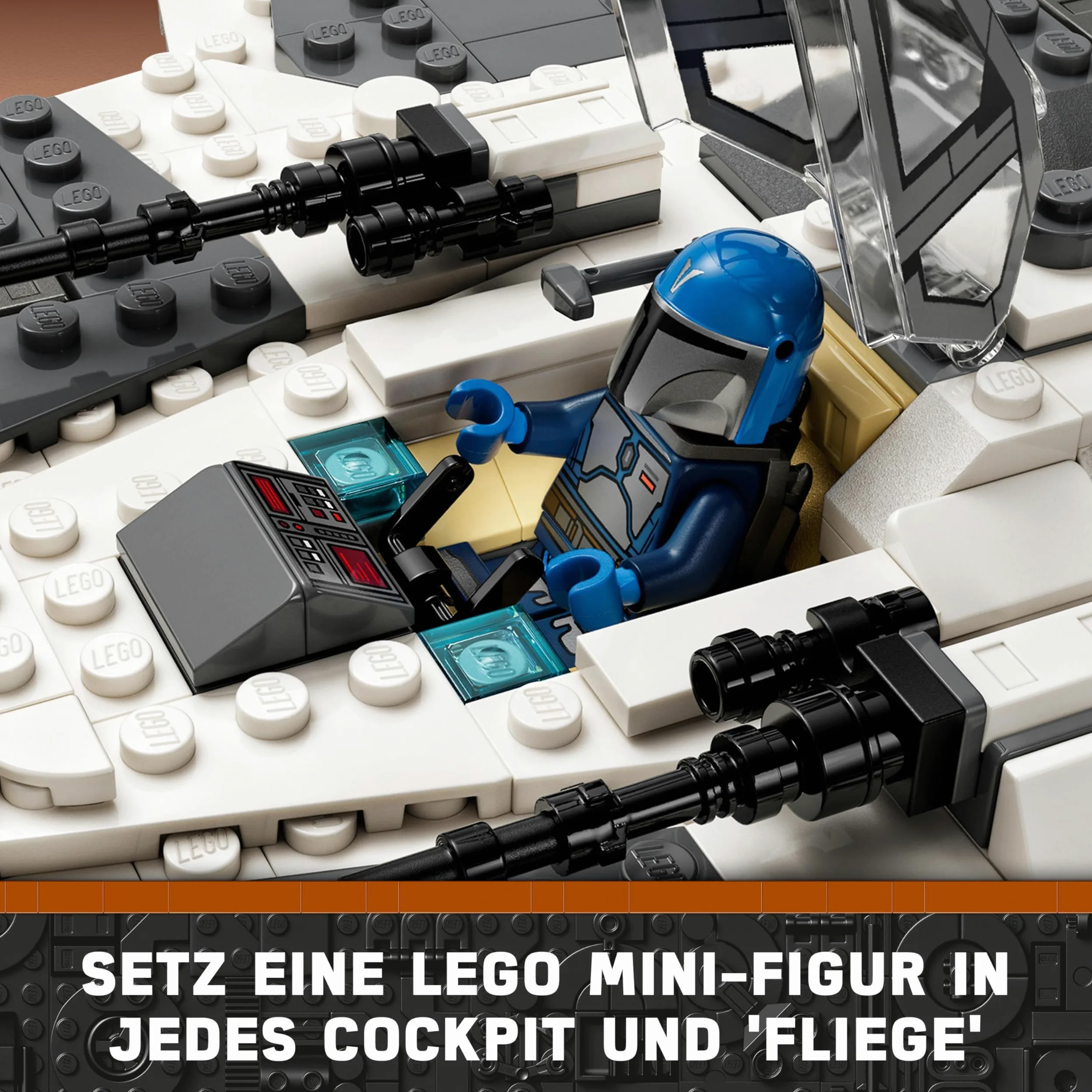 LEGO Star Wars Le Chasseur Fang Mandalorien Contre Le TIE Interceptor - Jeu de Construction de Vaisseaux Spatiaux pour Enfants avec 3 Minifigurines, Figurine Droïde et Sabre Noir - Idée Cadeau 75348
