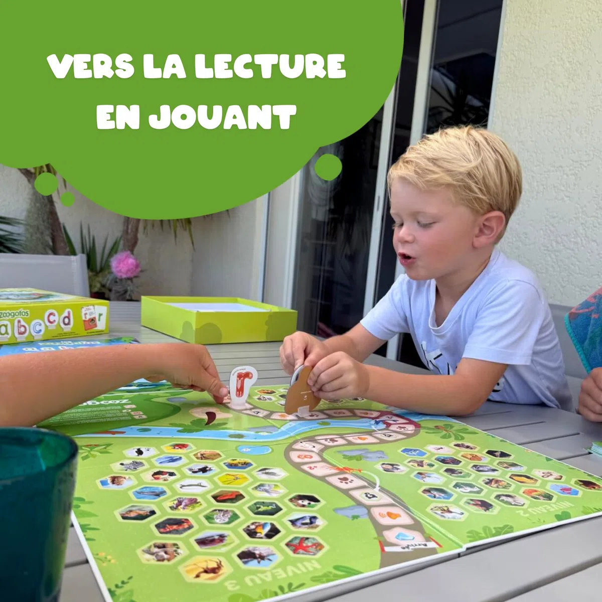 Jeu de Société Éducatif Lecture Enfant 4-7 Ans – 6 Jeux Progressifs et Ludiques pour Apprendre Les Lettres et Les Sons – Animaux-Lettres Astucieux – Méthode Éprouvée – Fabriqué en France
