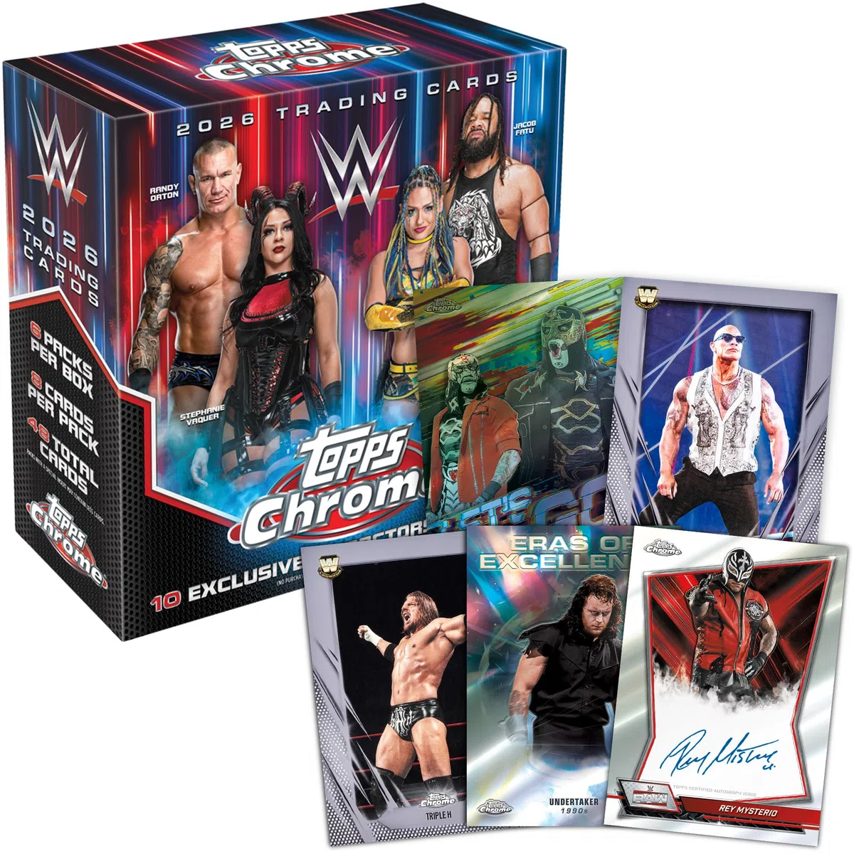 Topps Chrome WWE 2026 - Scellé en Usine - Mega Box