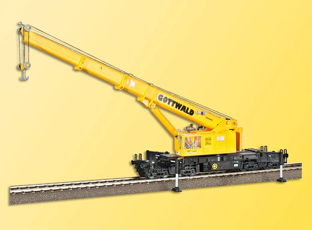 Kibri 1/87 ho : Kit Grue télescopique ferroviaire - Gottwald - non motorisée