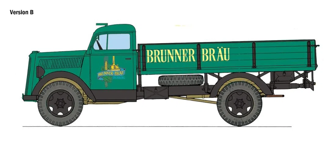 Italeri 3960 1:24 Camion Opel Blitz-modélisme, modèle de Sol, Bricolage, Passe-Temps, Coller, kit Plastique, détaillé, Mult, IT3960, Couleur moulée