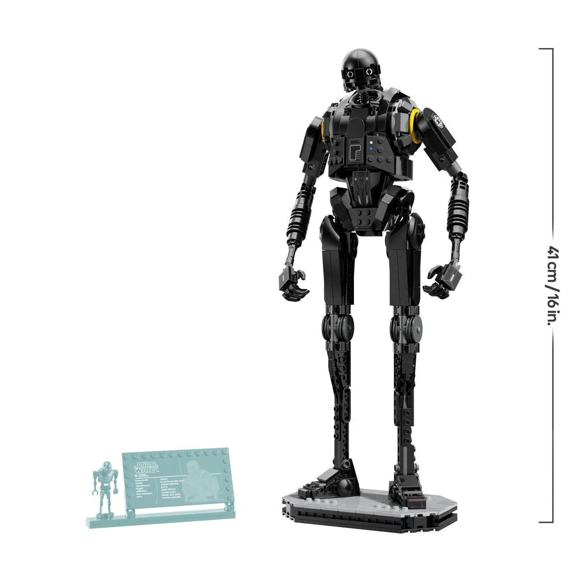LEGO Star Wars : Andor 75434 K-2SO Le Droïde de Sécurité - Figurine Articulée - Jeu de Construction à Exposer - Maquette Collector avec Plaque - Cadeau pour Garçon, Fille ou Adulte Fan de la Série TV