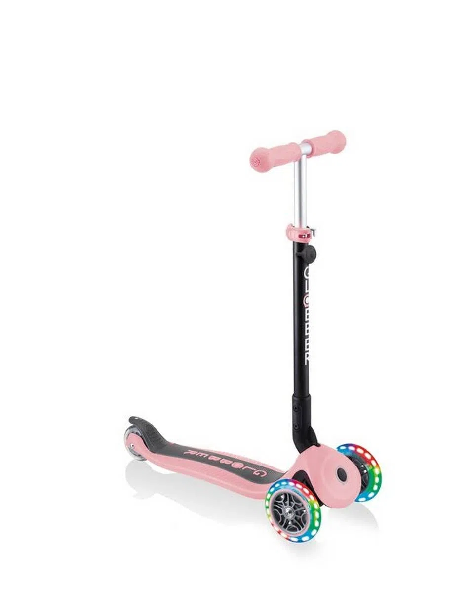 GLOBBER GO-UP Foldable Lights Tricycle 3 en 1, 120/80 mm, ABEC 5, 3 Roues, Hauteur réglable, Roues LED