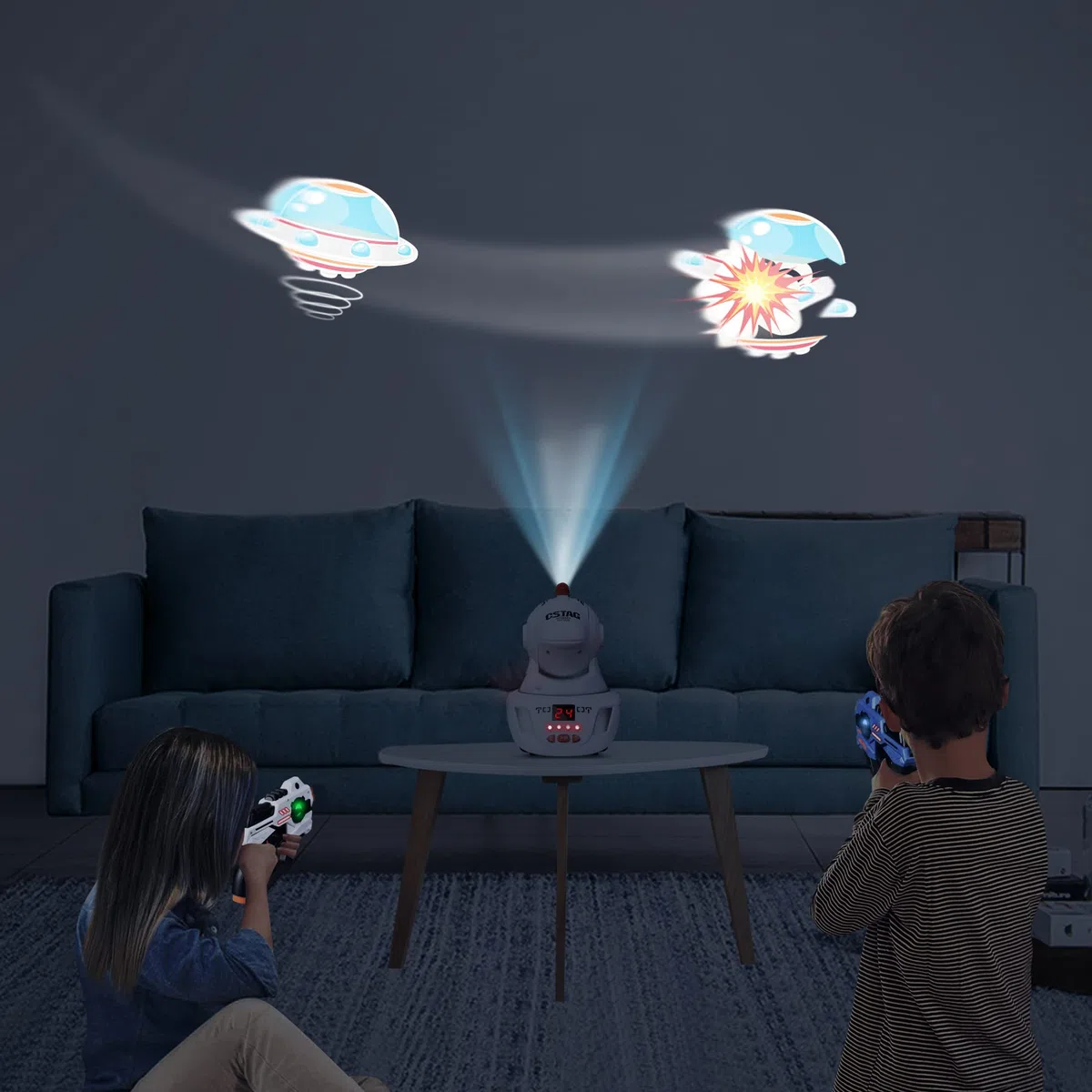 Pistolet Laser avec Projecteur, Jeu de Laser Tag Multi-Play pour Les Adolescents et Les Filles Jouet Blaster pour l'intérieur et l'extérieur pour Adultes Enfants Ages 3-12