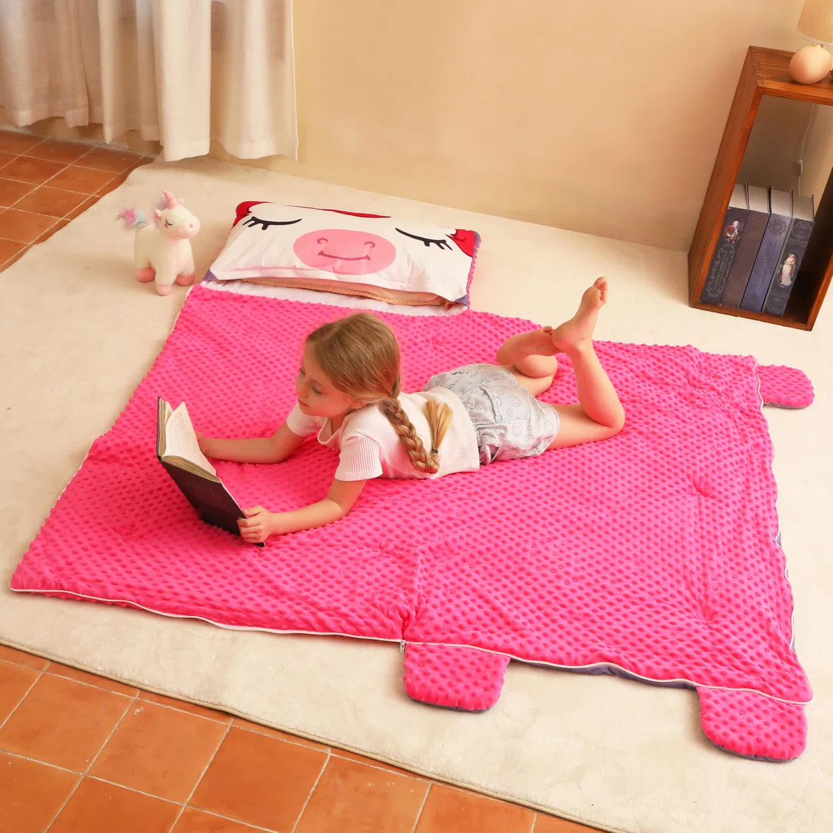 Tapis de Couchage pour Enfant - Pliable et Portable - pour garçons et Filles - pour la Maternelle, Les Voyages, Le Camping