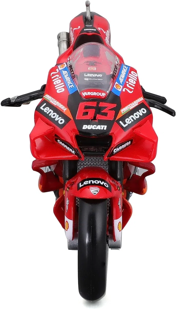 Véhicule Maisto 1 6 Moto GP Racing Ducati Lenovo 2022 63 Bagnaia, rouge et rouge