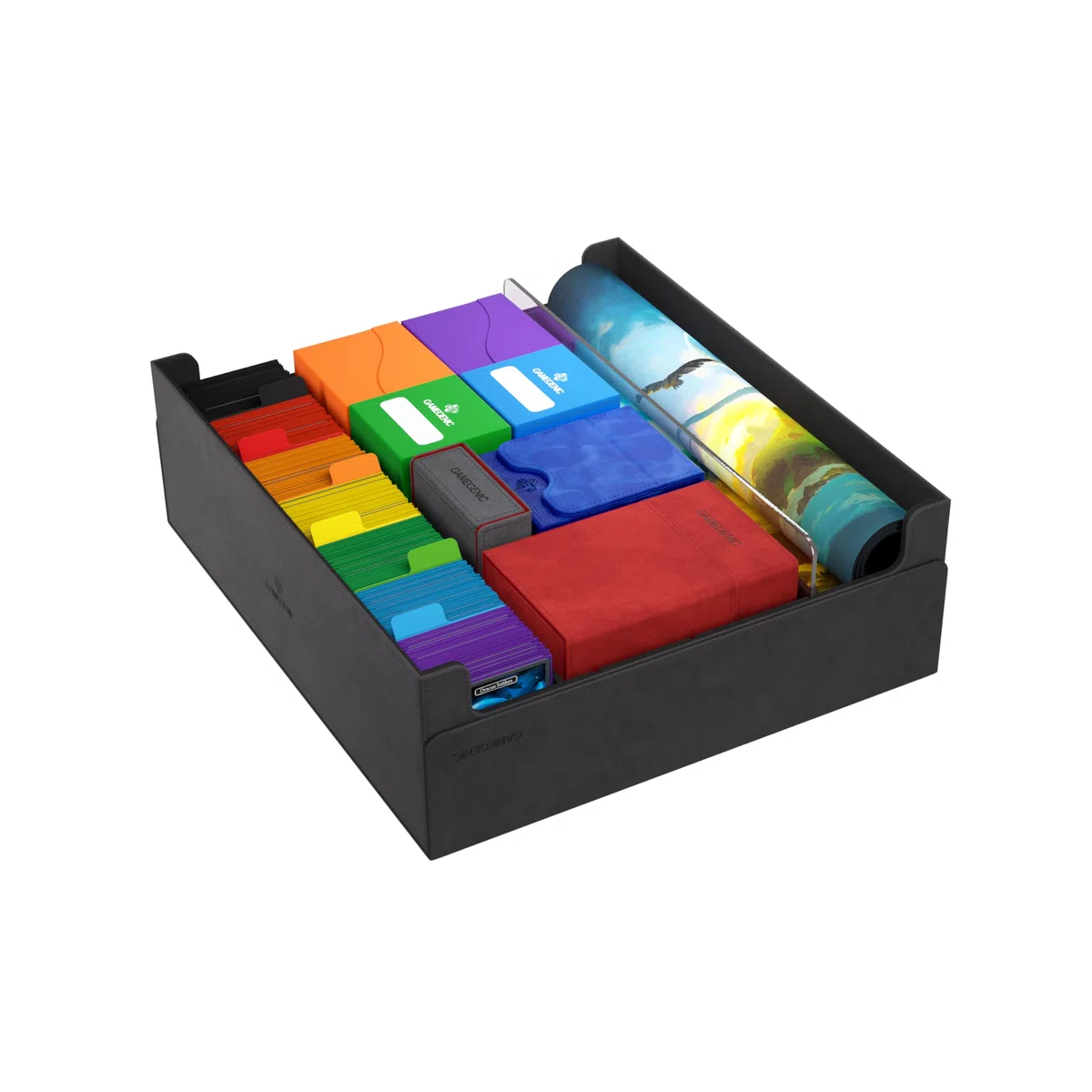 Gamegenic, Collectors' Lair 2000+ Solution de Rangement multifonctionnelle pour Collection de Cartes et boîtes de Deck Noir