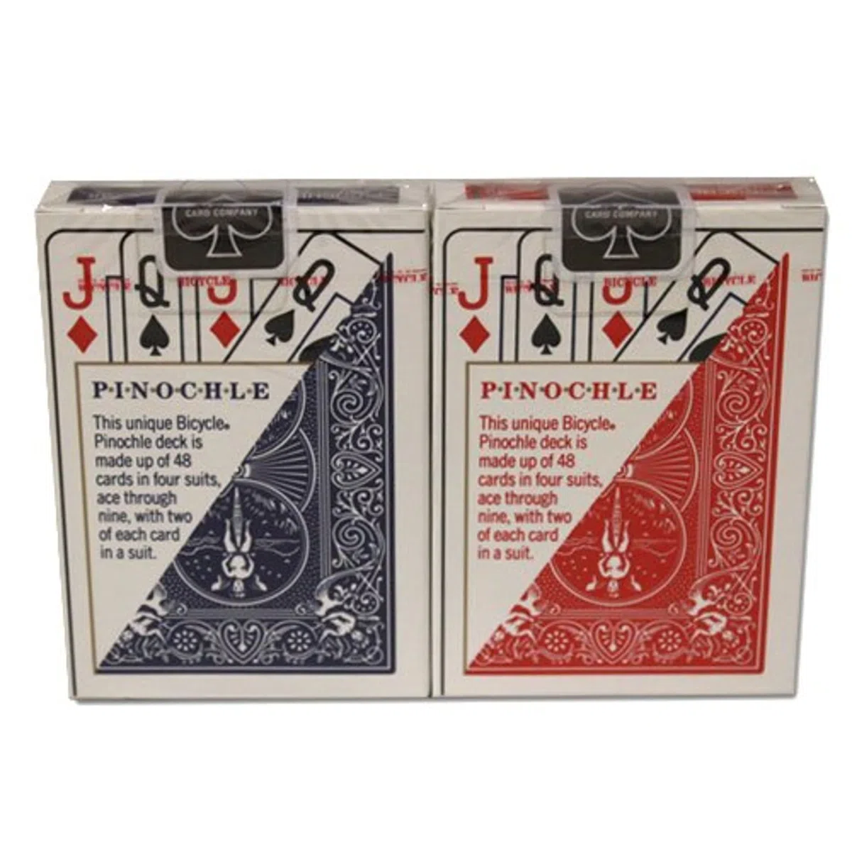 Brybelly Lot de 12 Cartes Pinochle pour vélo (6 Rouges/6 Bleues)