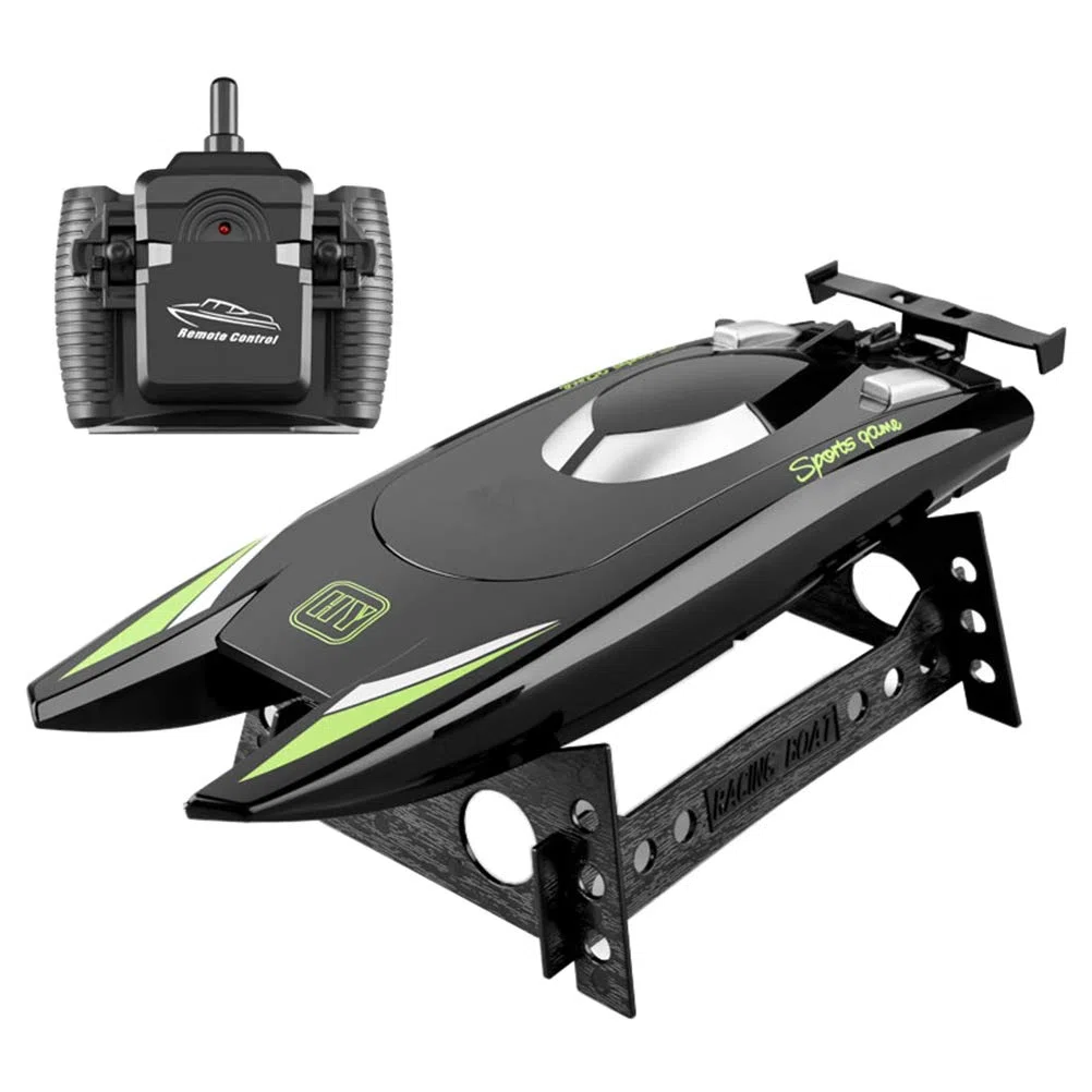 Bateaux RC pour Enfants Adultes 30KM / H Bateau de Course à Grande Vitesse 2 canaux 2.4G Bateaux télécommandés Radio pour Bateau de Course en Piscine