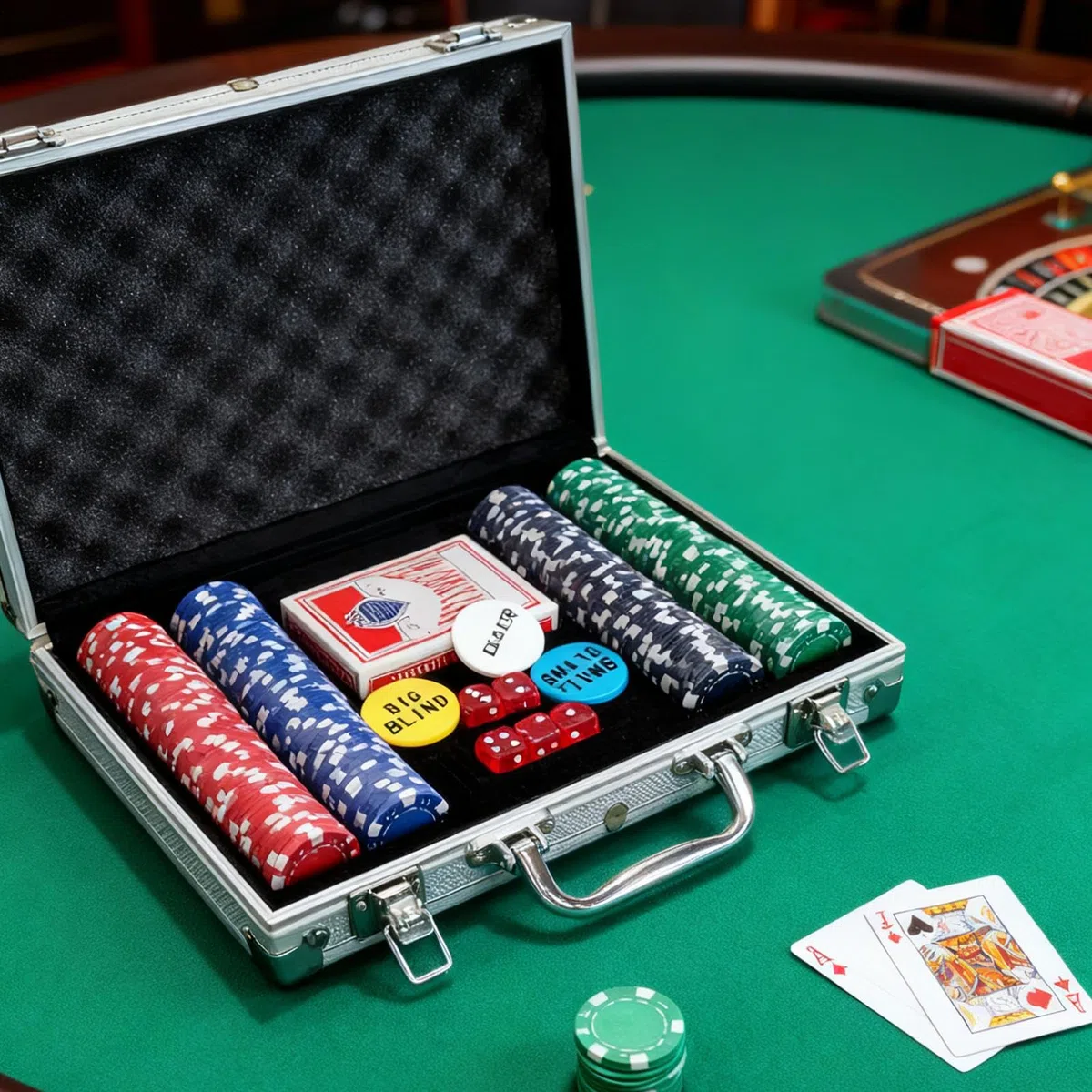 Coffret Jetons Poker Avec Mallette Sans