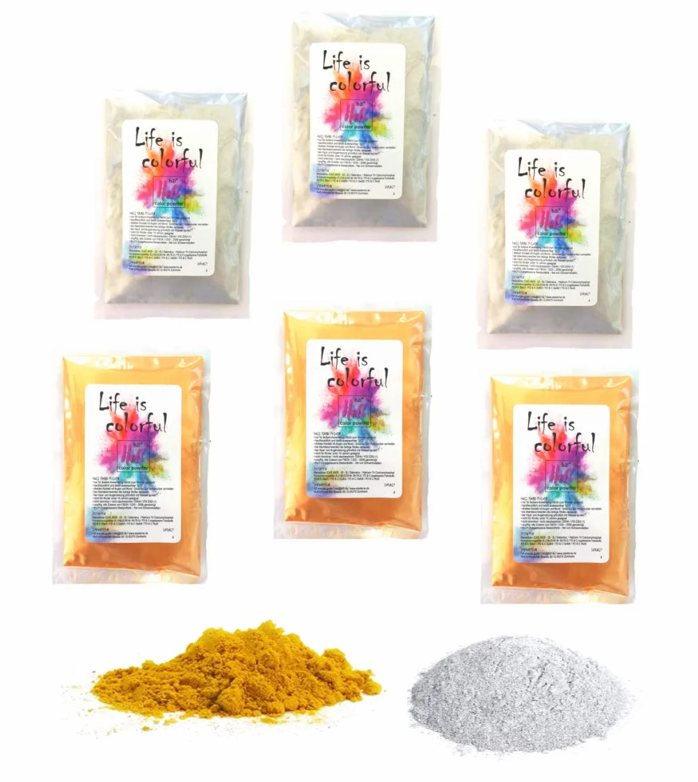 H2i Holi Powder Shooter Lot de 7 canons de poudre de couleur pour fête avec couleurs mélangées 60 g de poudre Holi