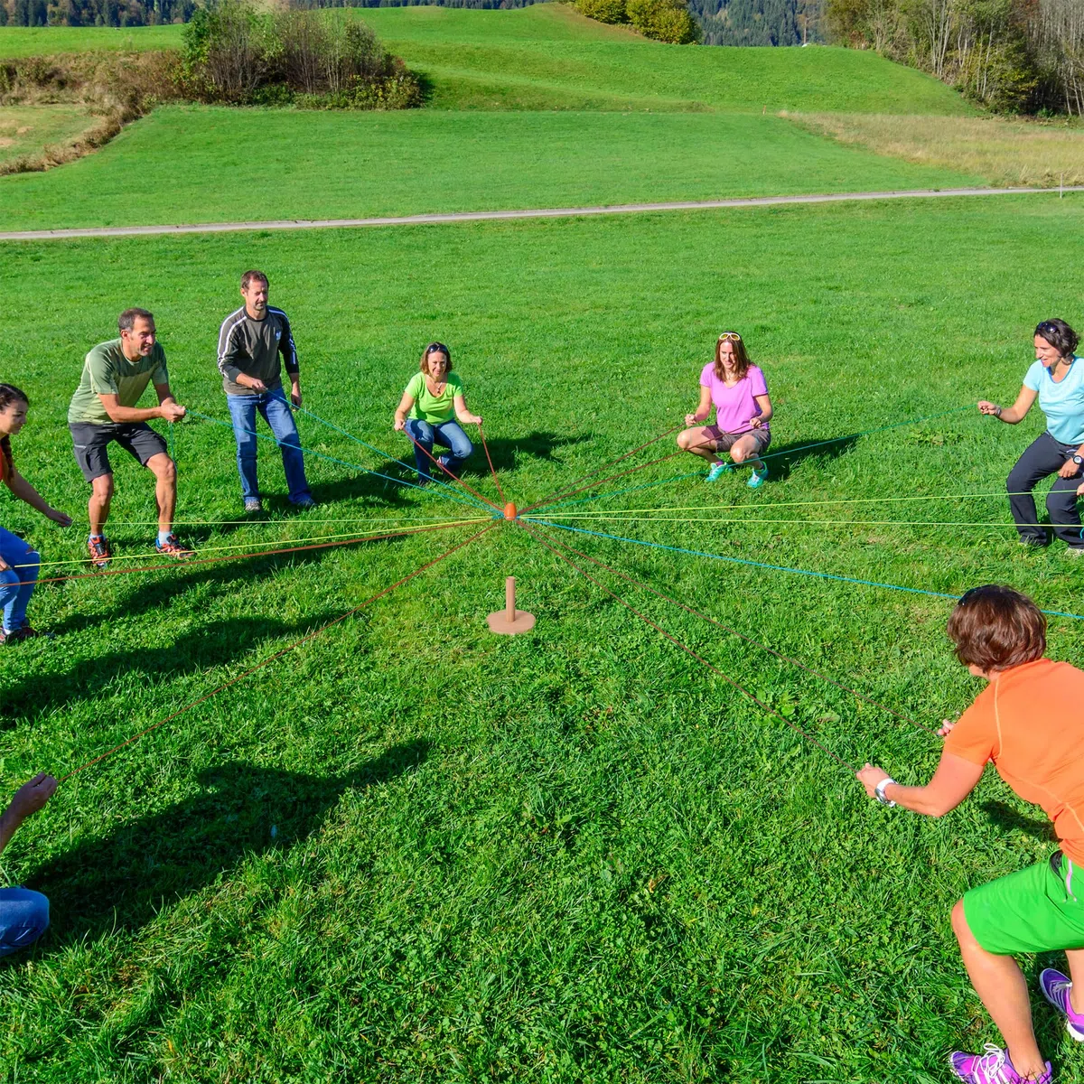 Jeu de formation d'équipe pour 3 à 10 personnes, favorise la communication, le travail d'équipe et la résolution de problèmes, avec 10 bandages pour les yeux, idéal pour les ateliers,