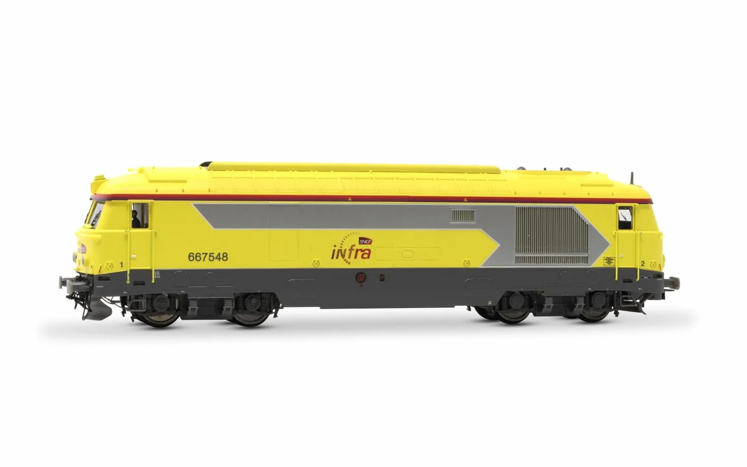 JOUEF HJ2465S SNCF Infra, Locomotive Diesel BB 667548, Jaune, ép. VI, avec décodeur sonore DCC Packs Train Diesel & Électrique