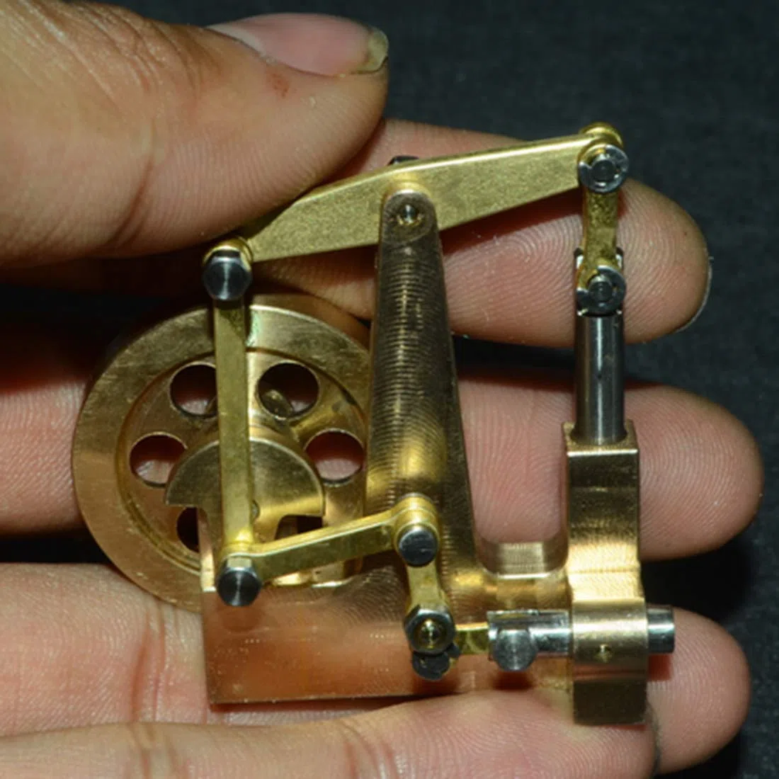 PizazzToy Machine à vapeur pour adultes - Équilibre - Type Mini - En cuivre pur - Modèle sans chaudière - Cadeau créatif - Modèle à vapeur - Kit mécanique