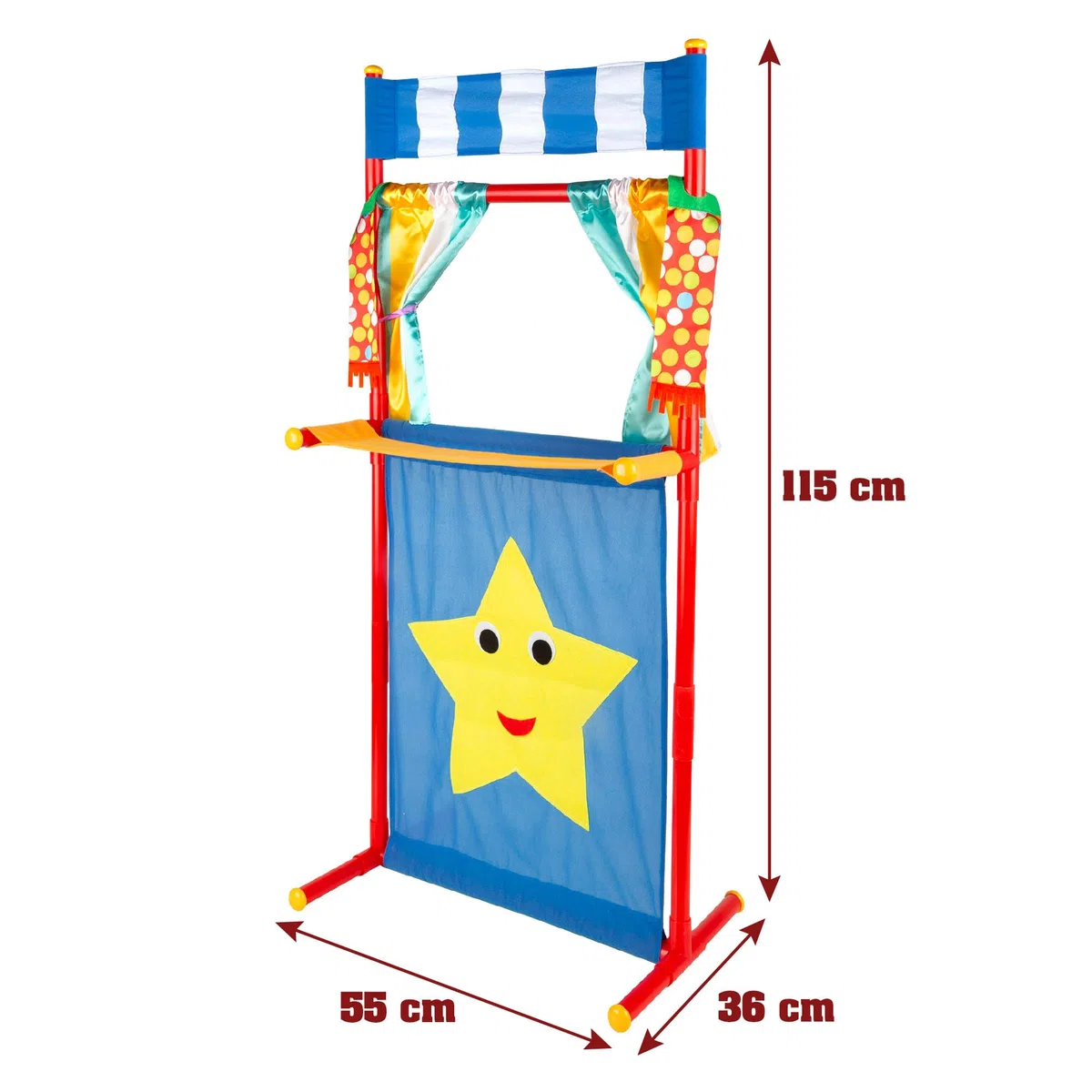 COLORBABY Cucu Show 39170 Ensemble théâtre de marionnettes Petit Chaperon Rouge, 4 marionnettes Personnages 25 cm du Conte, matériaux Doux et sûrs, Jouets pour Enfants, pour Jouer en Groupe ou Passer
