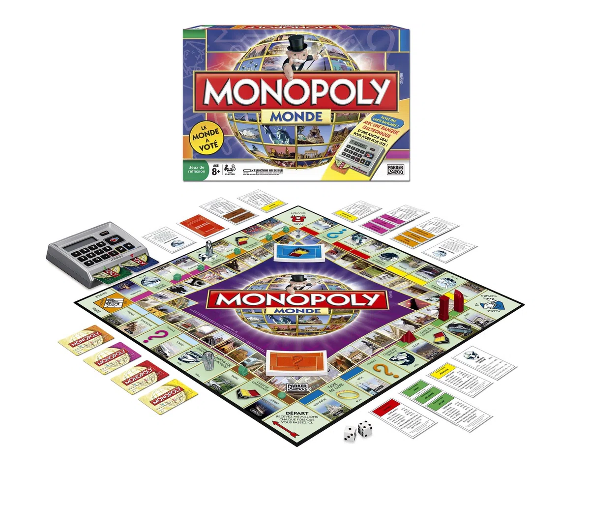 Hasbro - 16121010 - Jeu de Société Electronique - Monopoly Monde