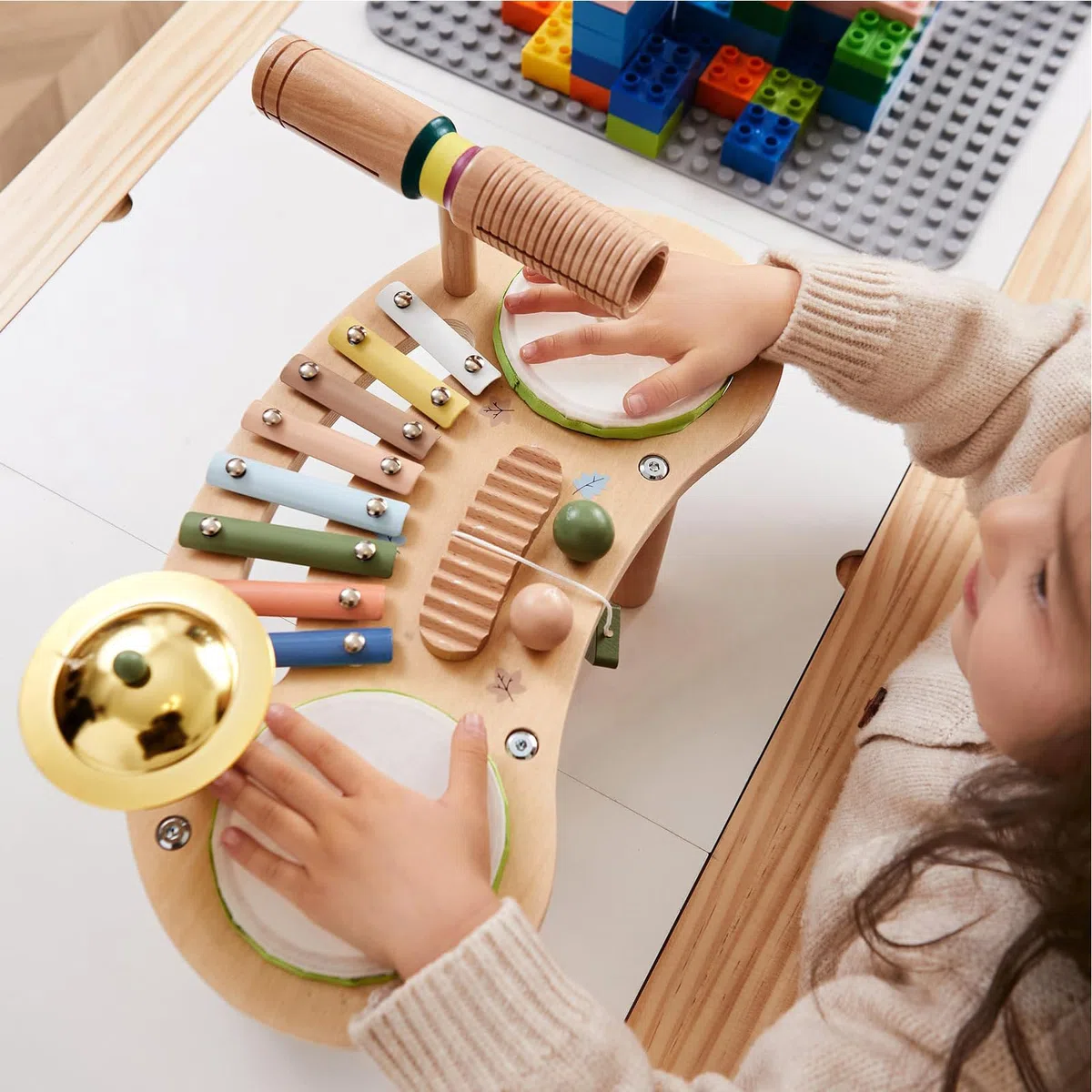 Batterie Enfant 7-en-1 Xylophone Enfant bois