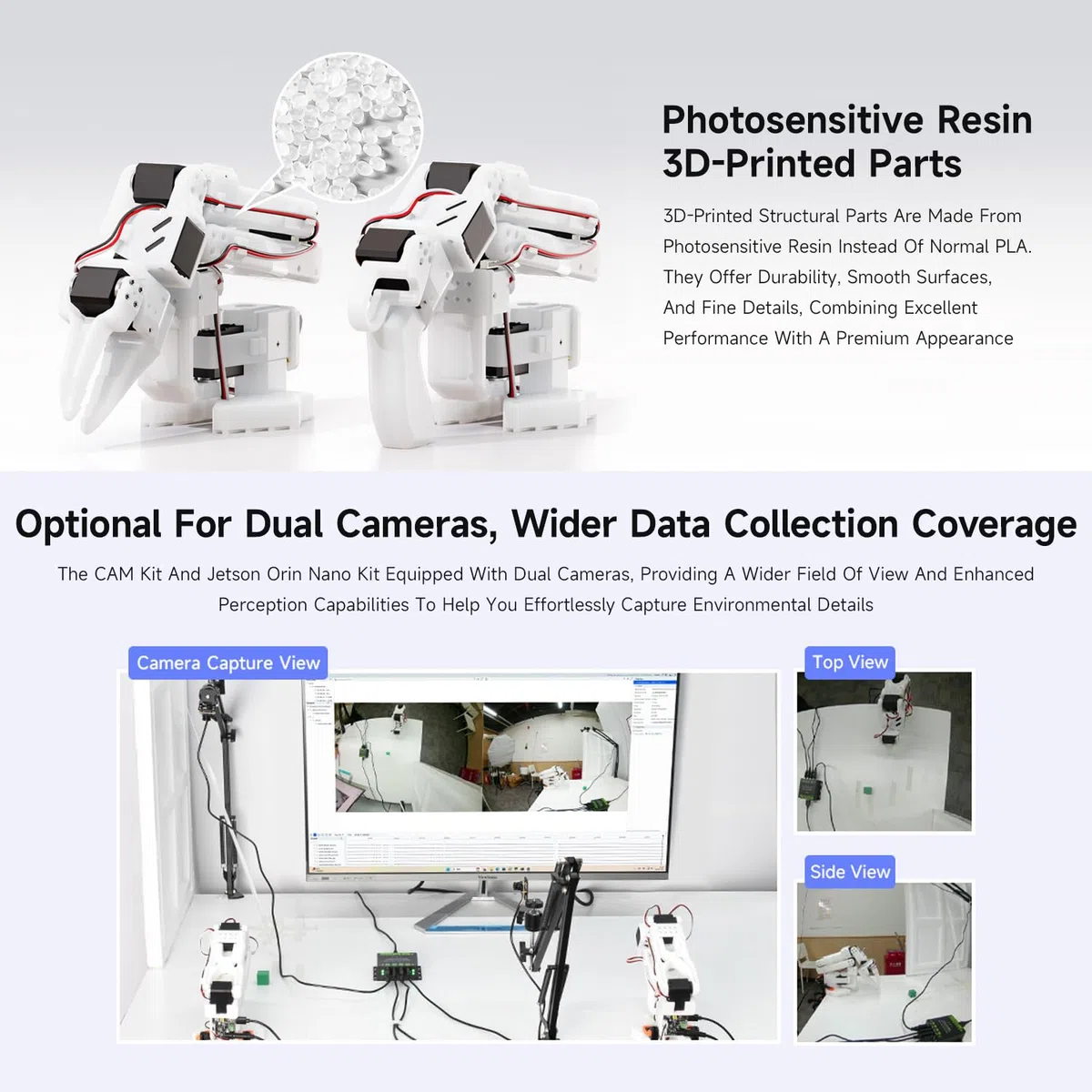 Waveshare SO-ARM101, Open-Source 6-Axis Robotic Arm, Native Support for Hugging Face LeRobot, High-Torque Bus Servo, Photosensitive Resin 3D-Printed Parts, 3DP Parts Kit (SE)