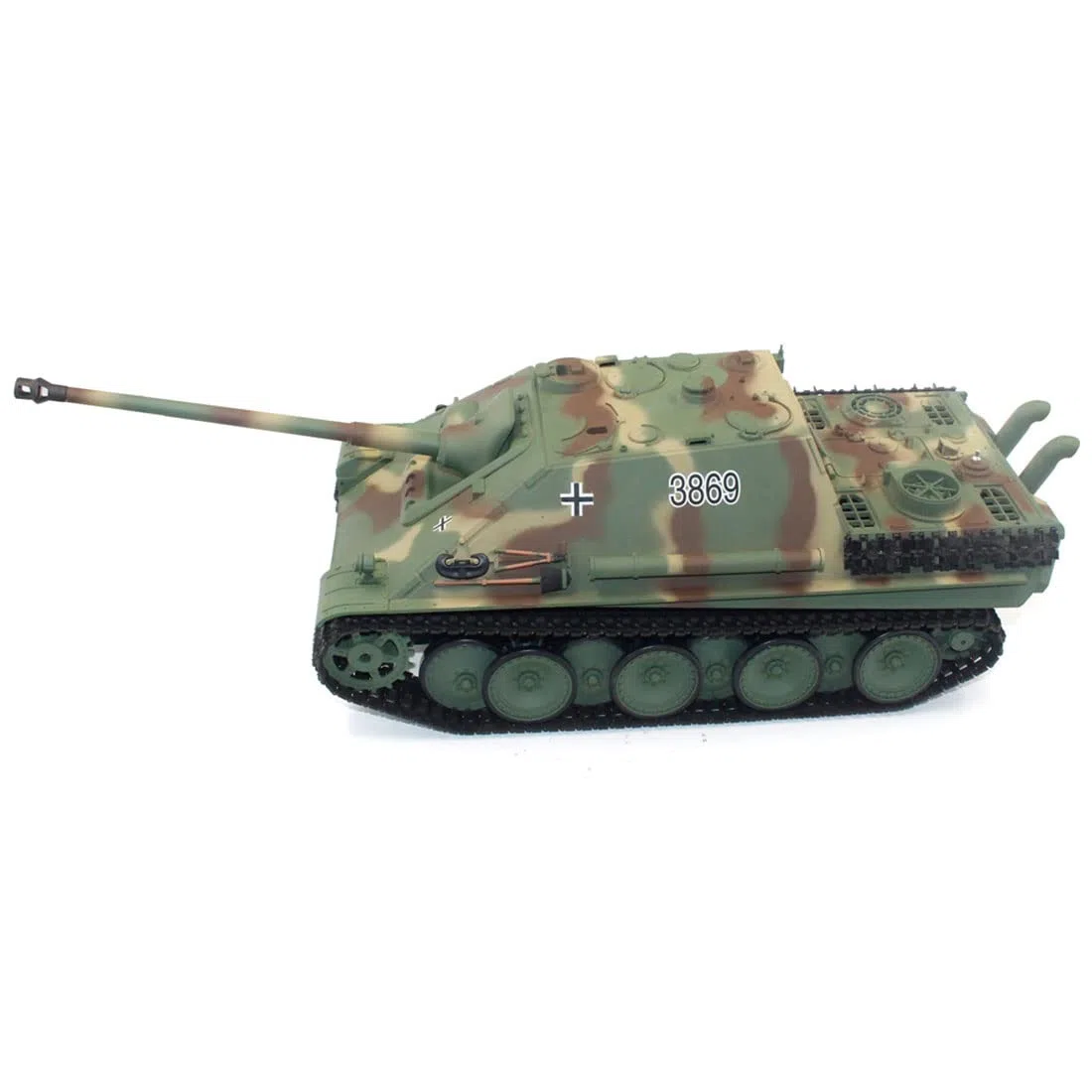 YUTT Réservoirs RC pour adultes, 1/16 2,4 G RC allemand Jagdpanther Tank Destroyer Véhicule Modèle Jouets Cadeaux avec sons lumineux (Version de base/vert camouflage)