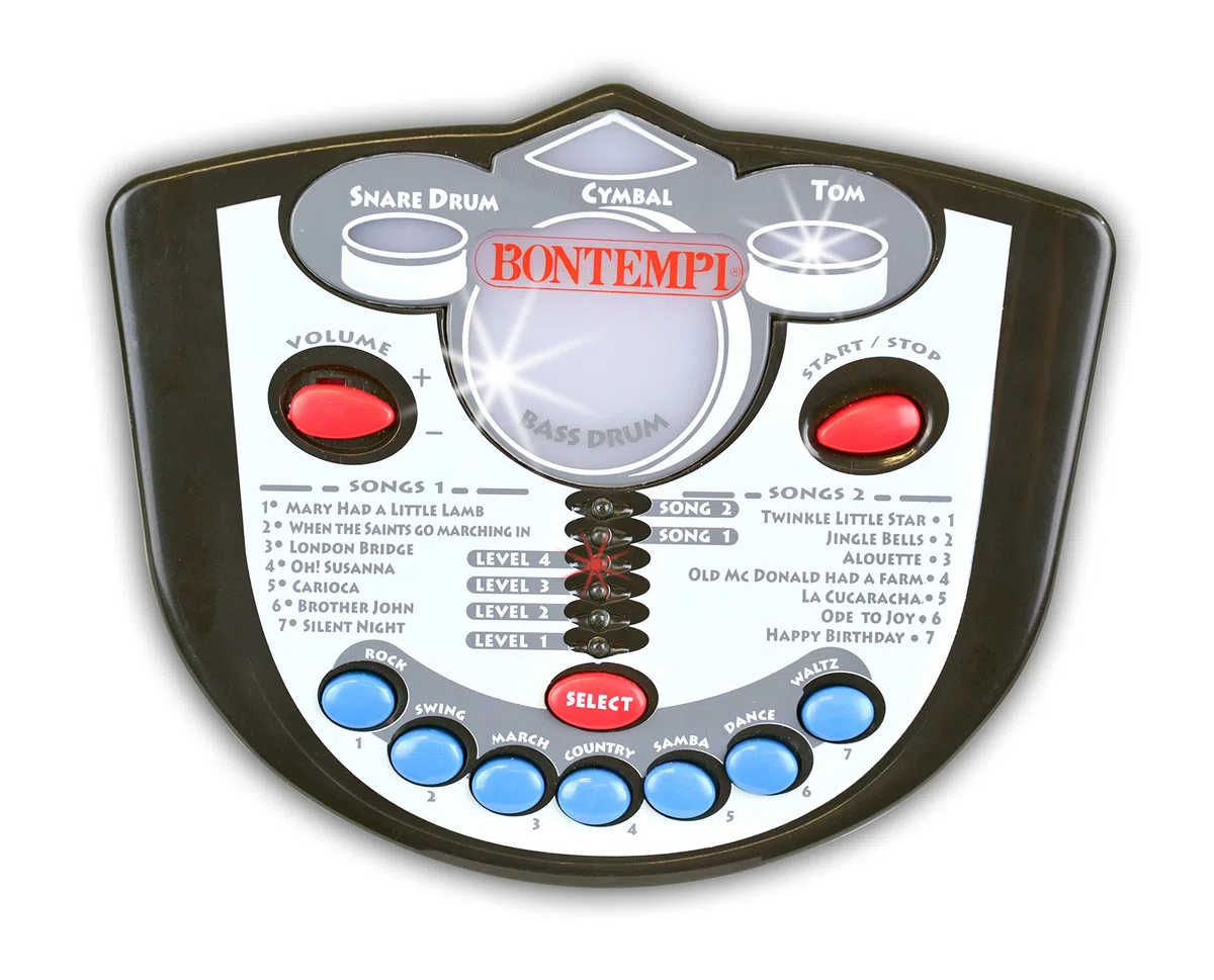 Bontempi - 526800 - Instrument de Musique - Batterie Géante 3 Fûts + Tuteur Électronique