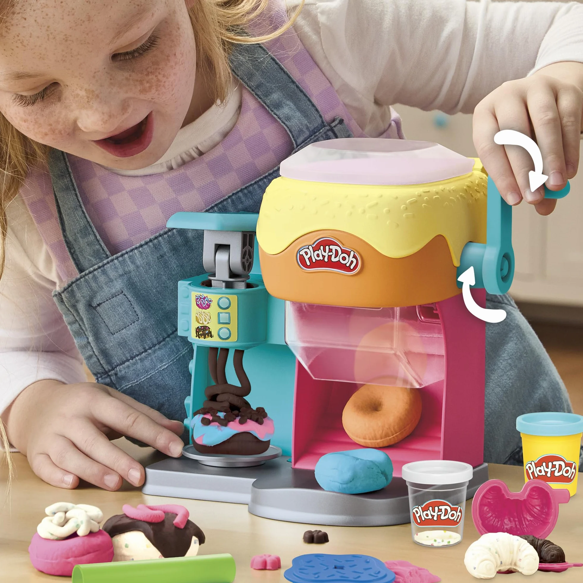 Play-Doh Le Magasin de Beignets, Coffret de pâte à Modeler, Jouet de Nourriture factice, Loisirs créatifs pour Enfants, dès 3 Ans