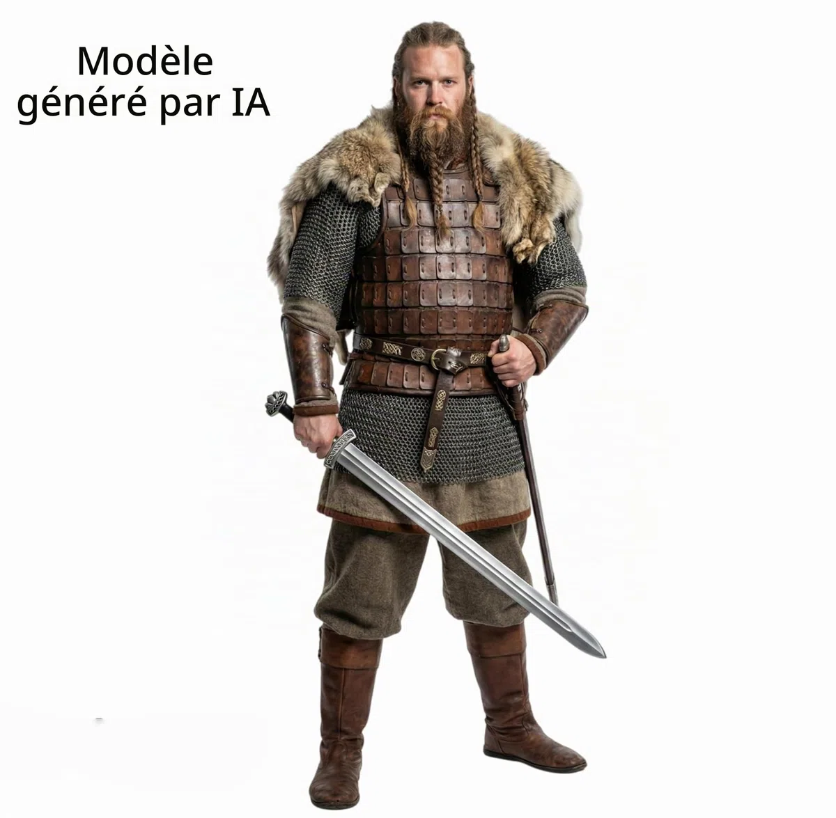 LOOYAR Vikings - Épée médiévale en mousse de polyuréthane - Pour berserker - Chevalier - Guerrier - Jeu de bataille - Halloween - Cosplay - 104,1 cm - Fer noir