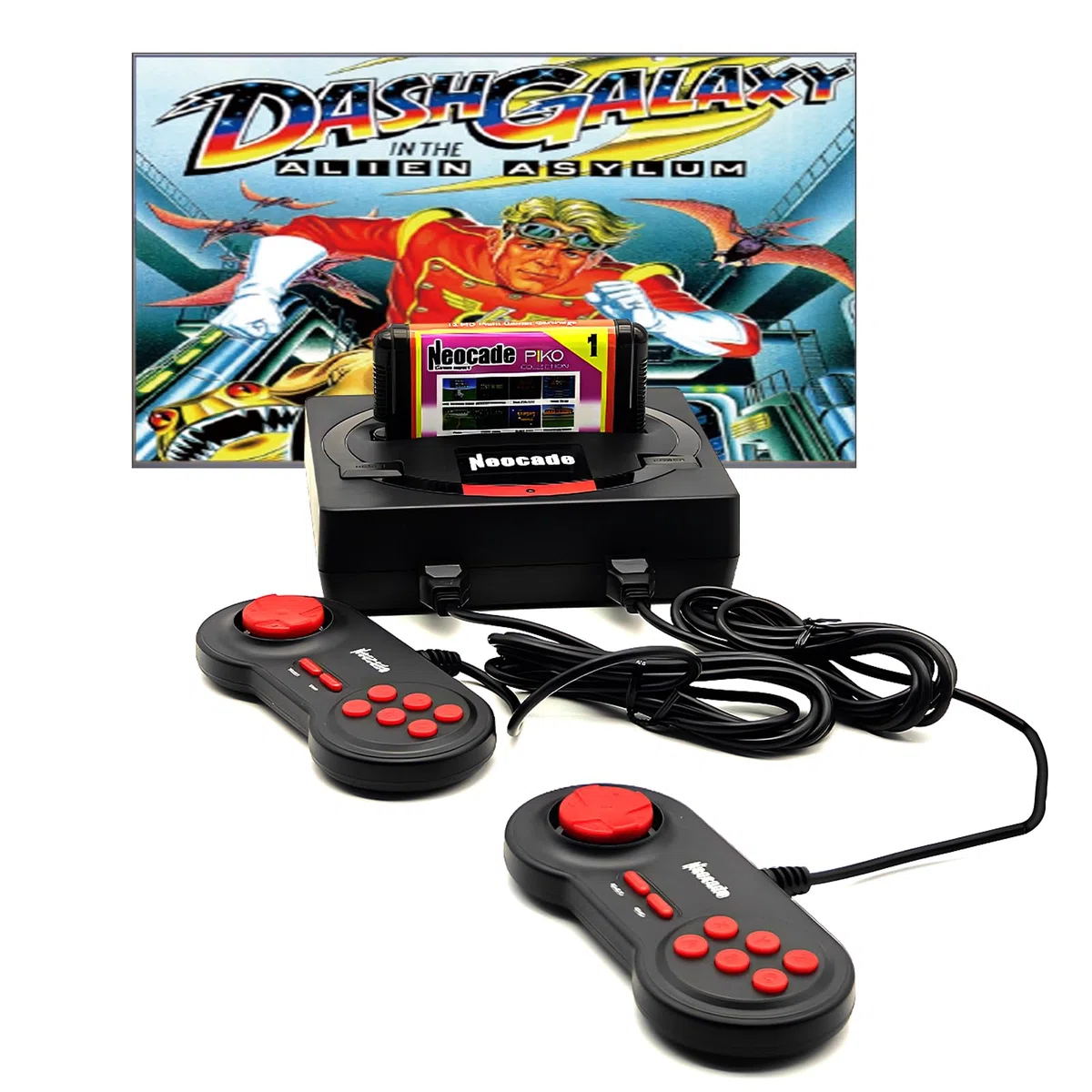 Console de Jeux pour Mega Drive, MD Retro Game Console, avec 12 Cartouches Mega Drive et manettes, 18 Jeux NES préinstallés