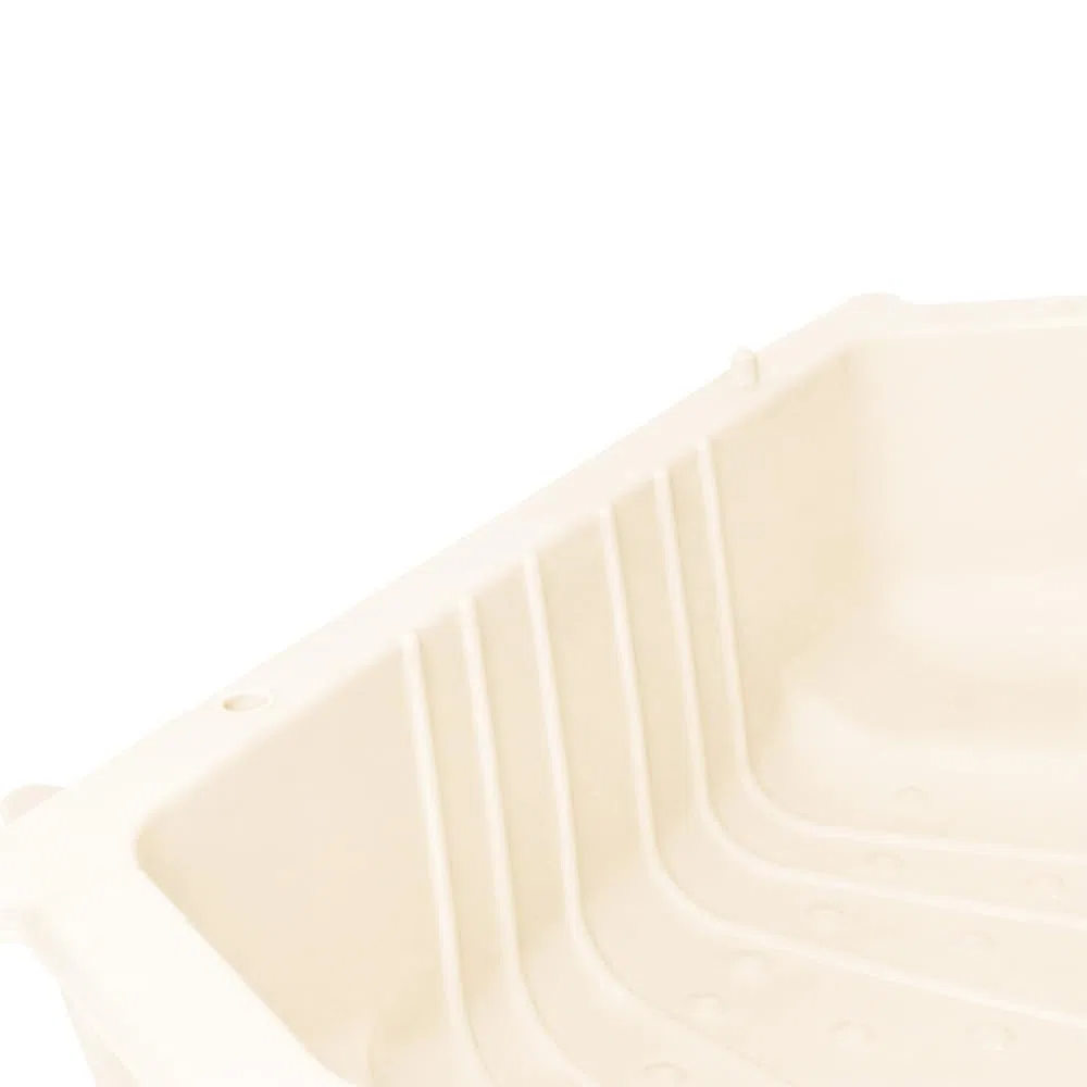 Ondis24 Coquillage en plastique pour bac à sable avec couvercle, 2 pièces (Beige pastel, 87)