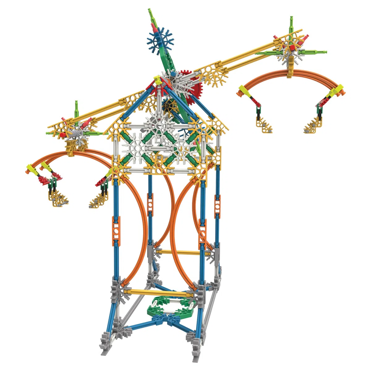 Kit de construction Swing Ride, K'NEX Education, Basic Fun, 77077, jouets éducatifs pour enfants, kit d'apprentissage STEM de 486 pièces, jouets de construction pour garçons et filles à partir de 8+