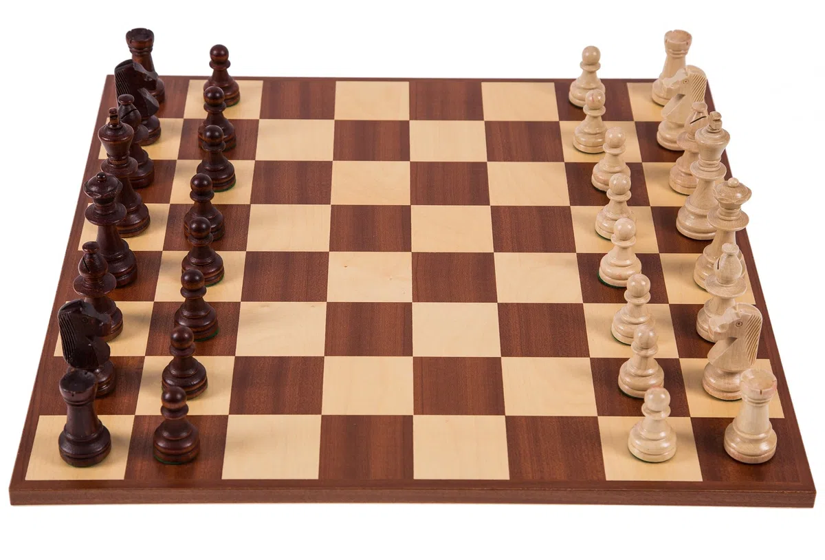 Square - Square - Professionnel Échecs en Bois | Tournoi No 6 Europe - Jeu d'échecs - Échiquier en Bois Acajou