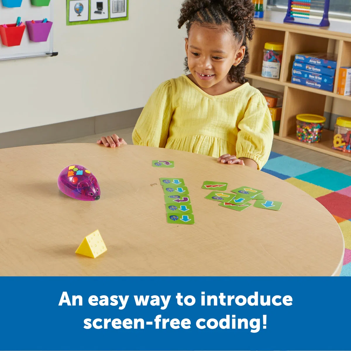 Learning Resources Code & Go Robot Souris Rechargeable, Jouets Mixte, Robot programmable interactif sans écran, dès 4 Ans