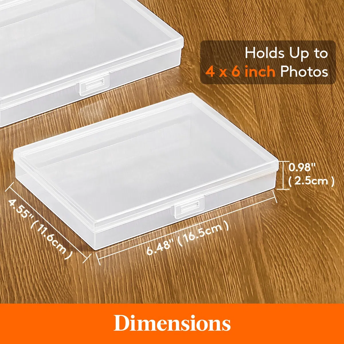 Lifewit Boite Rangement Photos, Petite Boite de Rangement Plastique avec Poignée, Boite Transparente, Boite Rangement Perles, Rangement Carte, Storage Box, 10 x 15 cm 4R, 10 Pièces