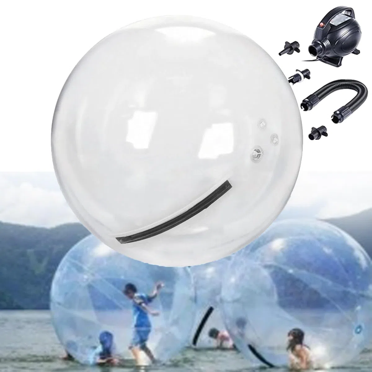 Ballon De Marche Gonflable GéAnt Pour Piscine, 0,18 Mm, Avec Pompe à Air 800 W, Pour Piscine, Lac, Plage,2.5m