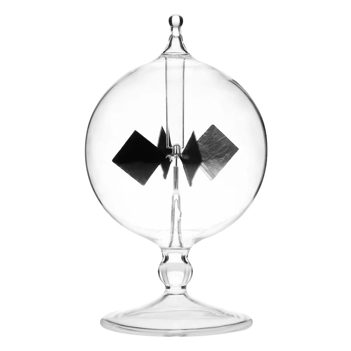 iplusmile Radiomètre Crookes Crystal Solaire Radiomètre Solaire Radiomètre Solaire Puissance Solaire Verre Moulin à Vent Spinning Vile Moulin à Vent de Verre pour La Décoration de Bureau à