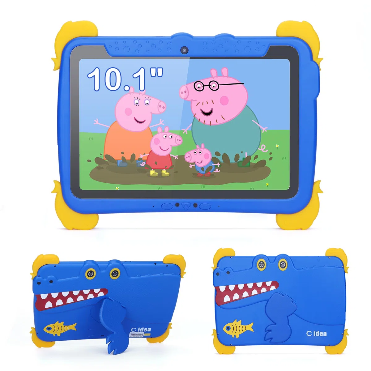 C idea Tablette pour Enfants de 3 à 7 Ans, écran Incell HD 10,1 Pouces, Android 13, Batterie 6000 mAh, Apprentissage, Tablette éducative pour Enfants de Moins de 12 Ans, Bleu