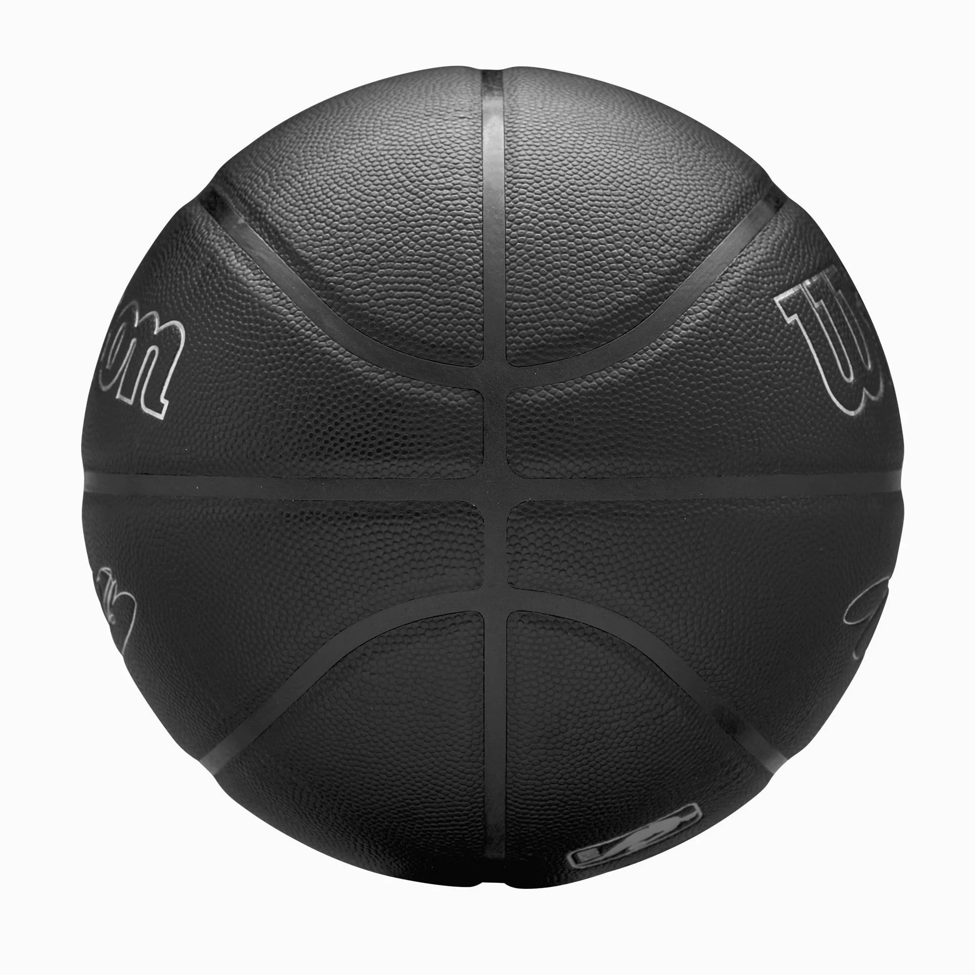 WILSON Evergreen NBA Player, Ballon de Basket, Revêtement Pure Touch, Idéal pour Extérieur, Résistant Aux Intempéries, Joueur: James, Couleur: Noir, Taille: 7