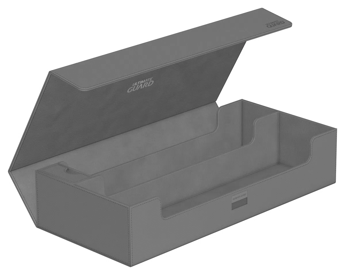 Ultimate Guard Superhive 550+ Étui pour 550 cartes TCG à double manches, gris, compatible avec Boulders, fermeture magnétique et doublure intérieure en microfibre