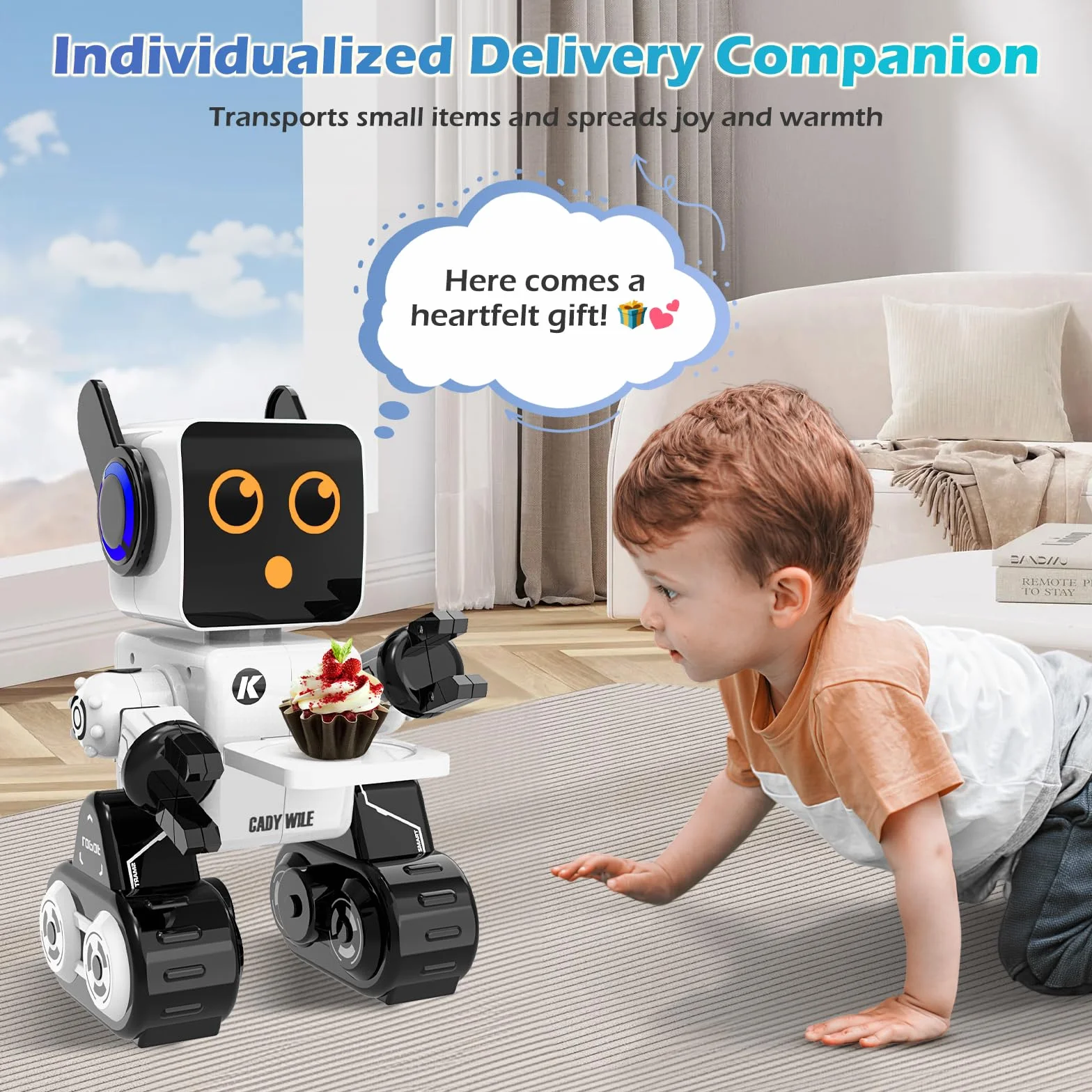 anysun Jouet Robot pour Enfants, Robots RC Intelligents avec Tactile, Application et Télécommande, Jouet Robot Programmable, Marche, Danse, Chant, Conversation, pour Garçons Filles
