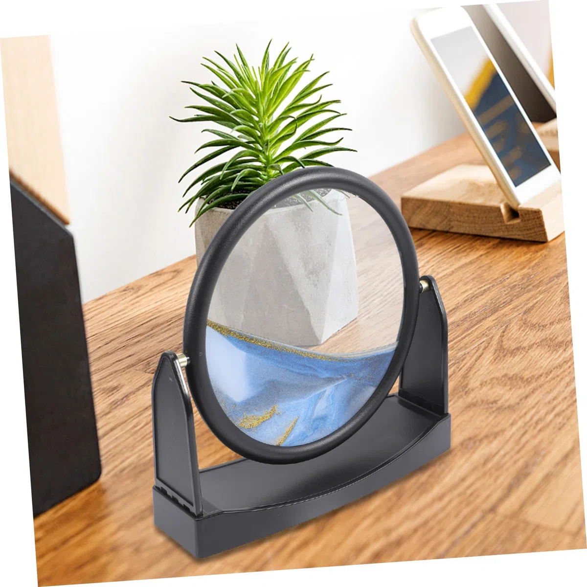 TOYANDONA Tableau Art du Sable Mouvant pour Décoration de Bureau Peinture de Sable Fluide avec Couleurs Intérieures Fraîches