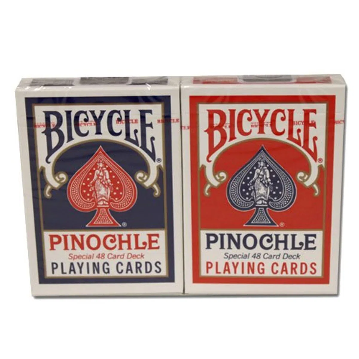 Brybelly Lot de 12 Cartes Pinochle pour vélo (6 Rouges/6 Bleues)