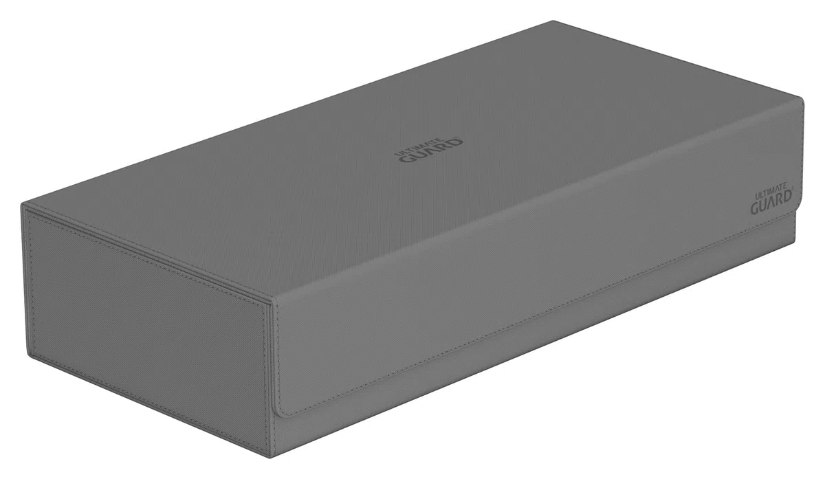 Ultimate Guard Superhive 550+ Étui pour 550 cartes TCG à double manches, gris, compatible avec Boulders, fermeture magnétique et doublure intérieure en microfibre
