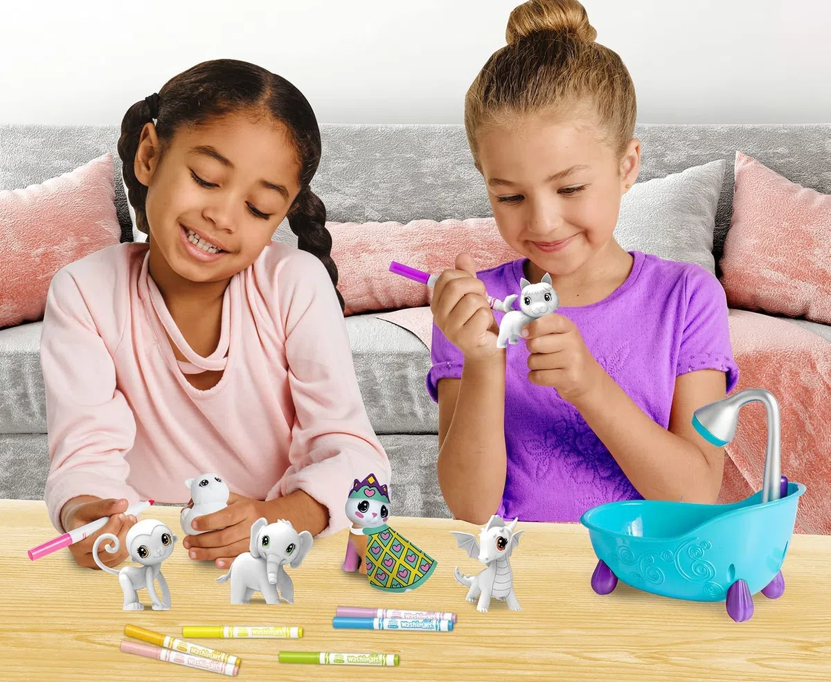 CRAYOLA - Washimals, Super Set XXL Masques et Costumes, pour colorier et Faire Prendre Un Bain aux bébés Animaux, Jouet et Cadeau pour Enfants, à partir de 3 Ans, 74-7461
