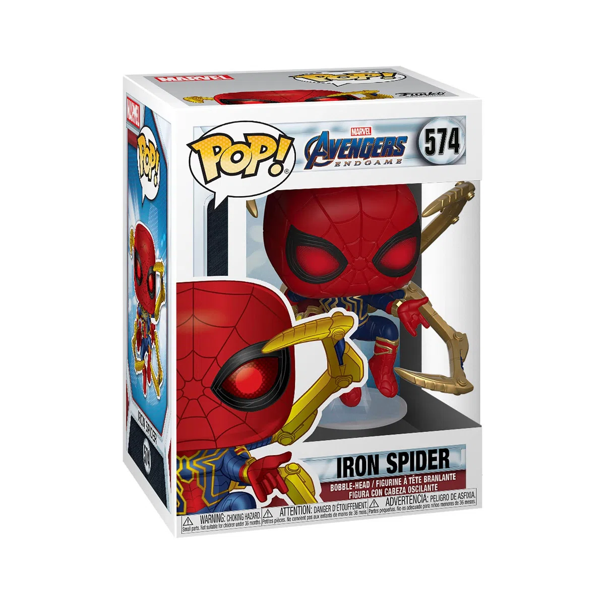 Funko Pop! Marvel: Avengers Endgame - Iron Spider (with Gauntlet) (Glows in The Dark) (Special Edition) #574 Bobble-Head Vinyl Figure